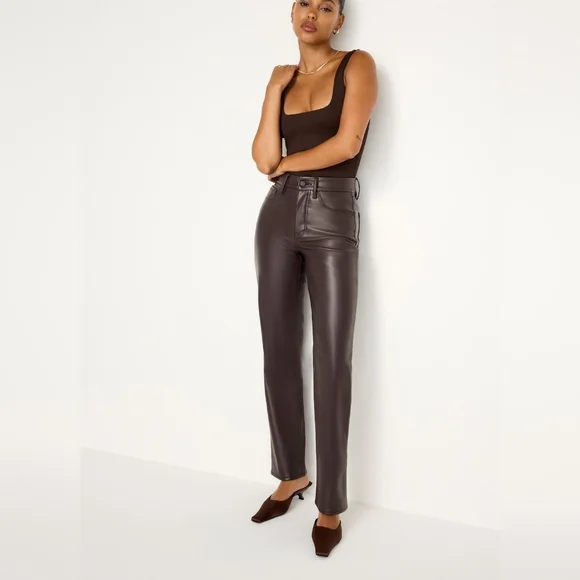 Good American Good Icon Better Than Leather Pants - Picture 5 of 16